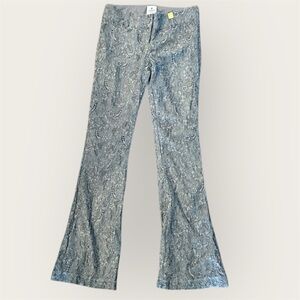 Elegant Gray Lace Women's Pants Size 2